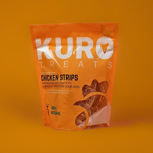 Chicken strip treat bag for dogs